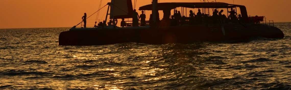 Sunset on a boat